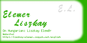 elemer liszkay business card